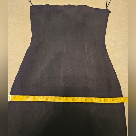 EUC Size 12 Pamella Roland Black Strapless Crepe Viscose Dress - Picture 7 of 10